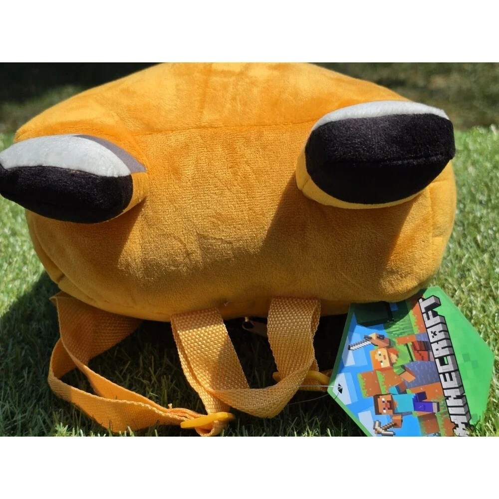 Minecraft Fox 12.5” Orange Plush Backpack New With Tags Small Zippered Pouch
